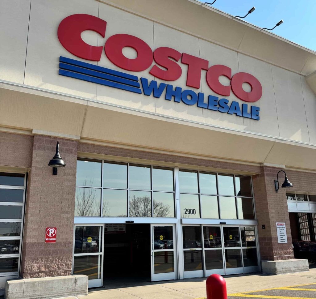 Costco storefront with commercial window film installed by AAA Glass Tint in Glenview, IL