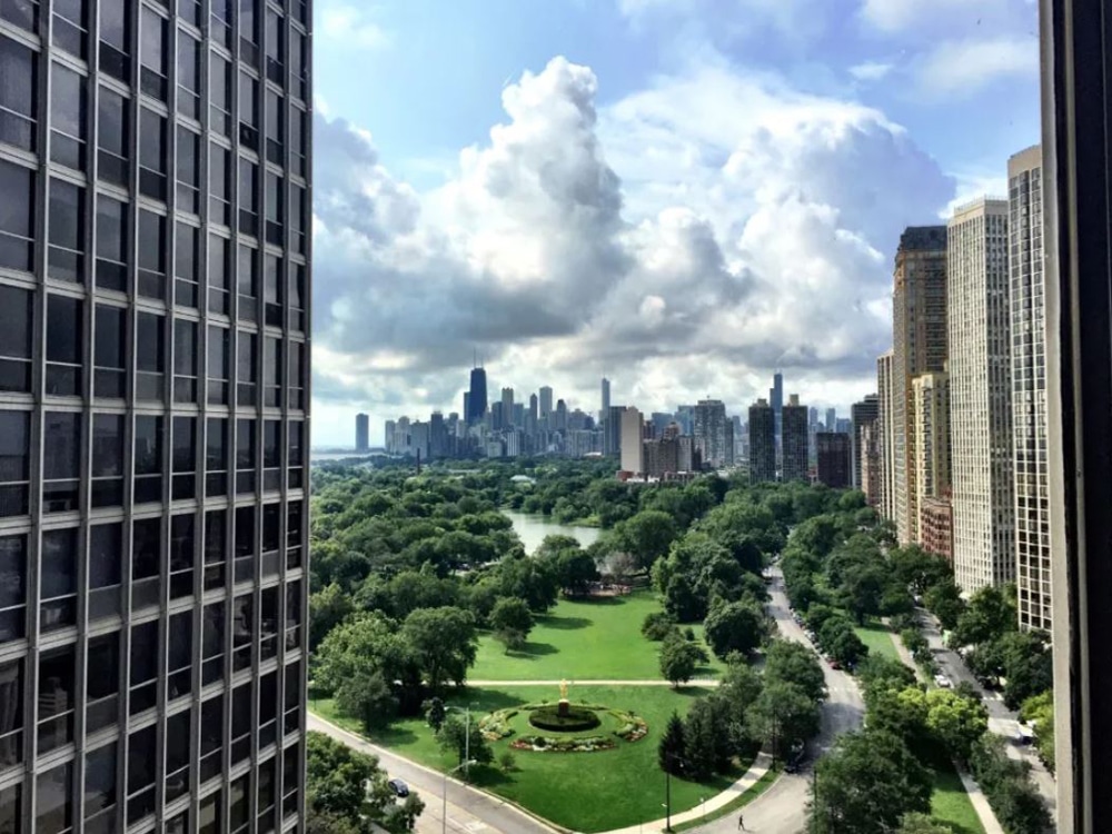 Commercial window film installed in Chicago