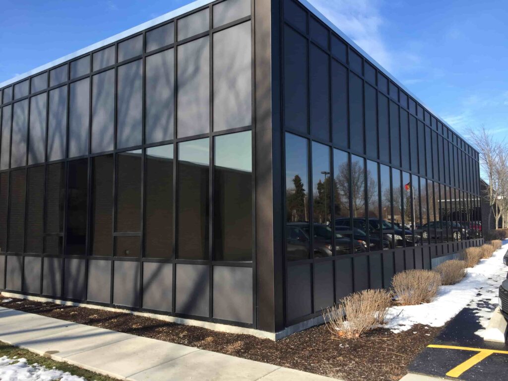 Solar Control FIlm on a commercial building.