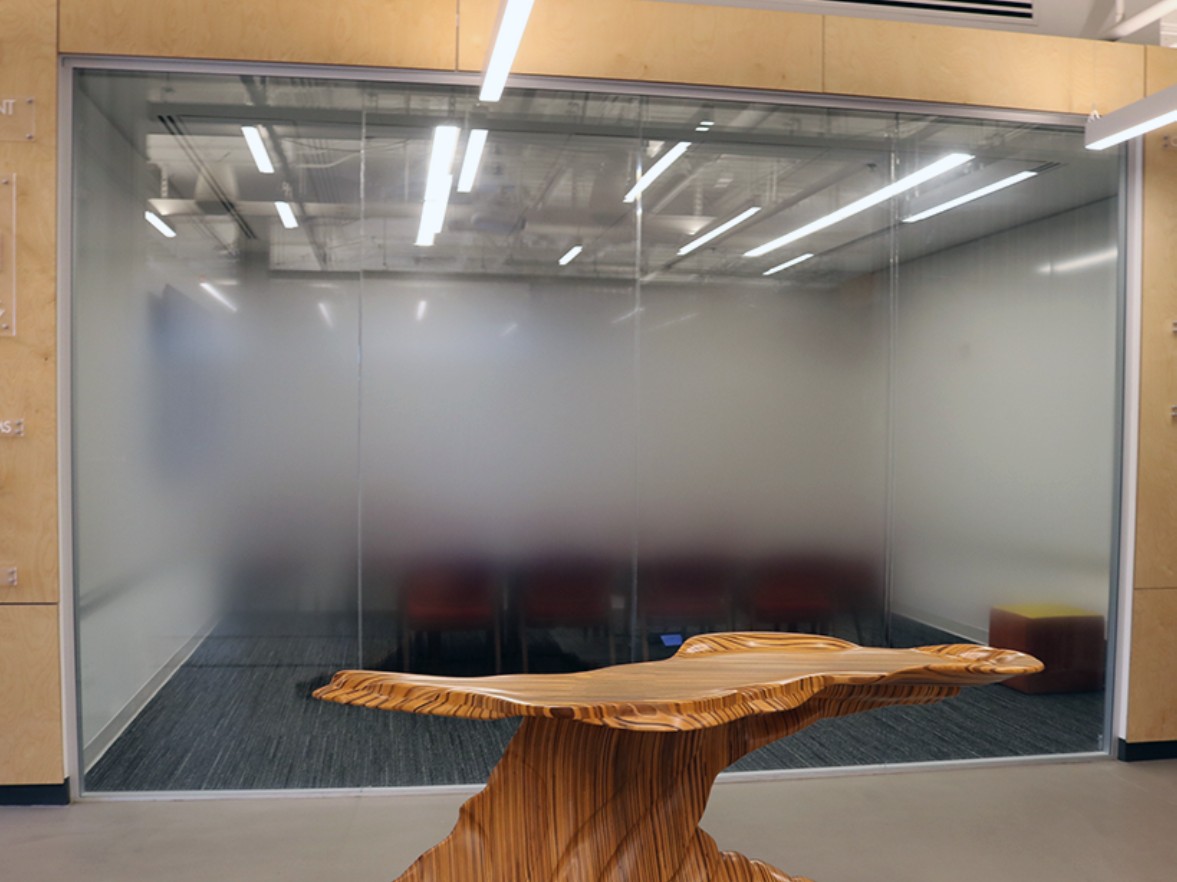Decorative Window Film on an office space glass